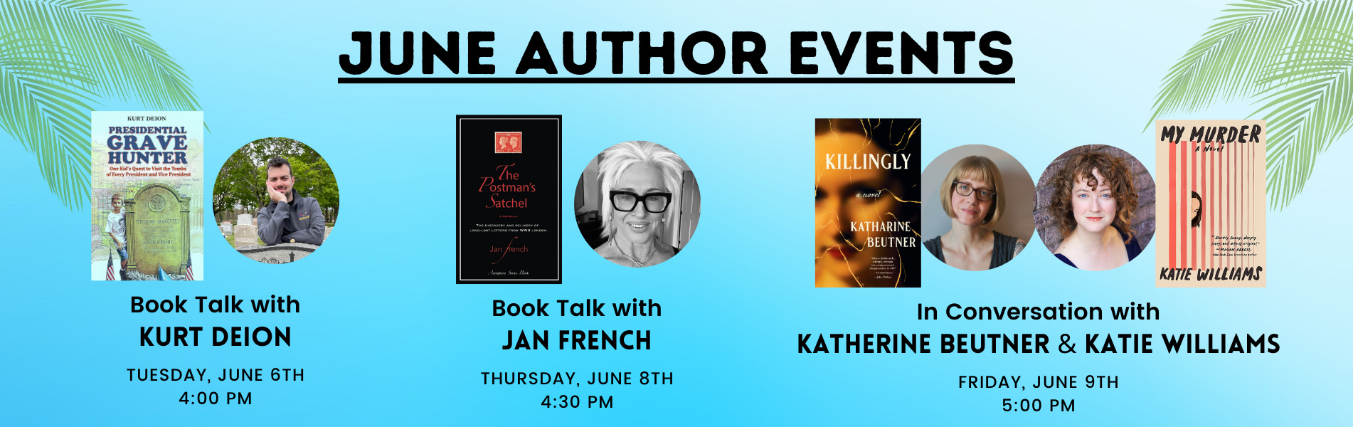 June Author Events at the Brown Bookstore
