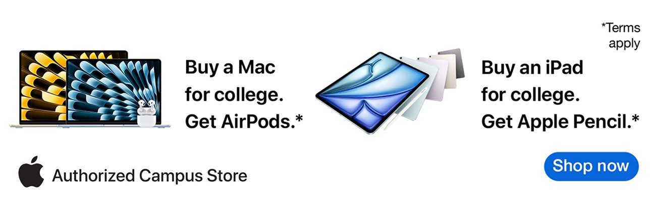 Buy a Mac for college get AirPods! Buy an iPad for college get Apple Pencil Pro!