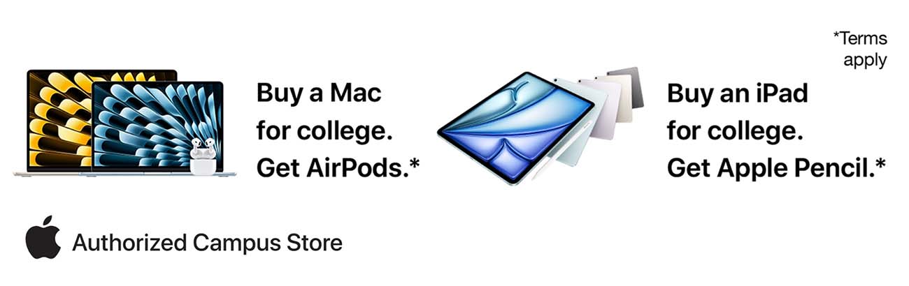 Buy a Mac for college get AirPods! Buy an iPad for college and get Apple Pencil Pro!