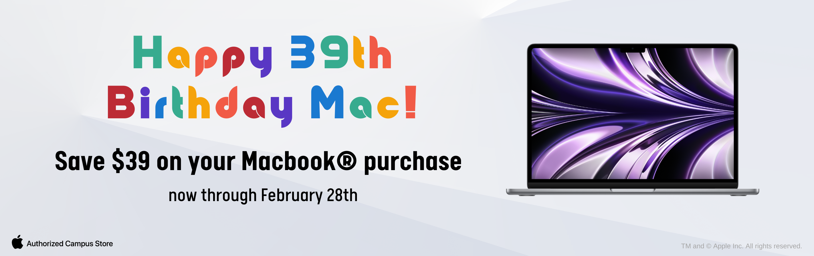 Happy Birthday Mac! $39 Off MacBooks